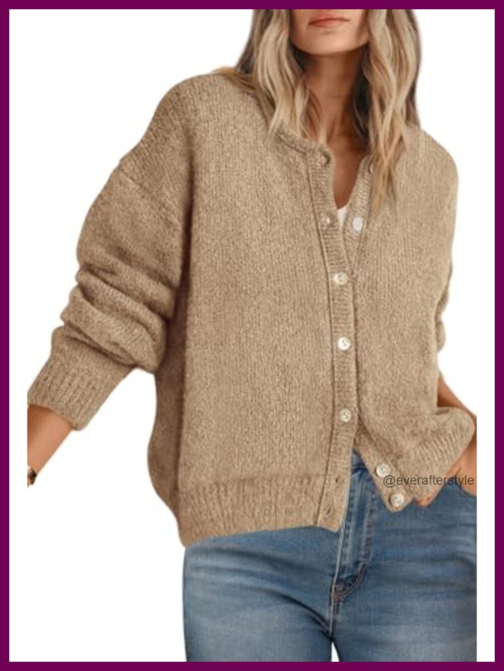 Knit Cardigan Sweater Long Sleeve Button Down Lightweight